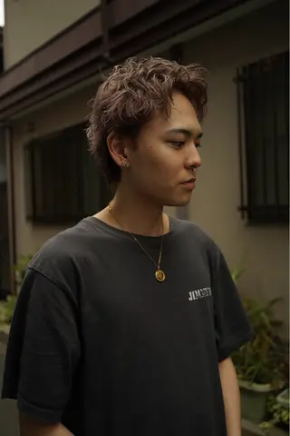 ショート カラー パーマ メンズ BELOMAN所属・スパイキーショート /パーマ/山本孝明のヘアスタイル