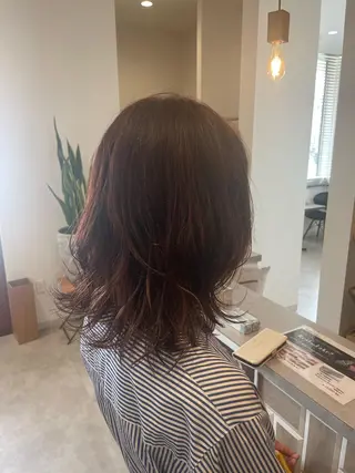 ミディアム カラー riddle hair(駒生)所属・山越 美裕樹のヘアスタイル