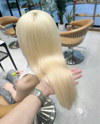 カラー はなび/まつパ👀 /暖色カラー🩷のヘアスタイル