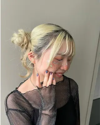 ヘアアレンジ 🫧ケアブリーチ🫧 ✨艶カラーのヘアスタイル