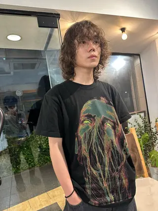 ミディアム メンズ 渋谷 ミモザワークス タニグチヨシユキのヘアスタイル