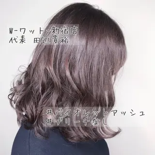 ミディアム カラー パーマ ヘアアレンジ メンズ キッズ ネイル マツエク・マツパ 🫧代表/新宿駅近/ 限定価格🫧田辺貴裕のヘアスタイル