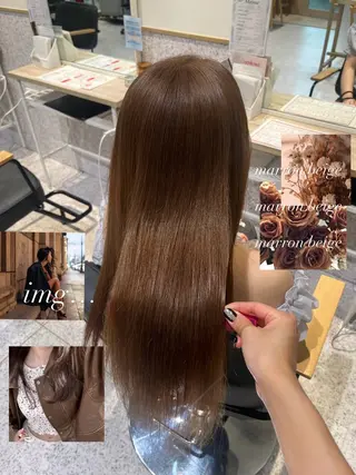 ロング カラー 髪質改善&艶カラー/ ほんだあみ (♡)のヘアスタイル