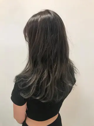 ロング カラー たなか ちあきのヘアスタイル