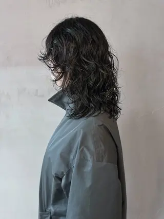 セミロング パーマ 似合わせパーマ 癖毛カットのヘアスタイル