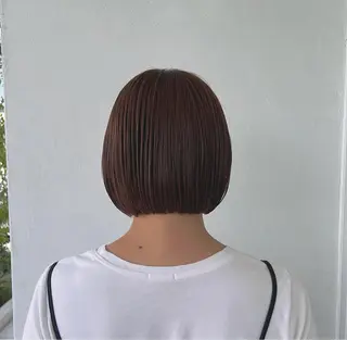 ショート 切りっぱなしボブ 👩🏼ミニボブのヘアスタイル