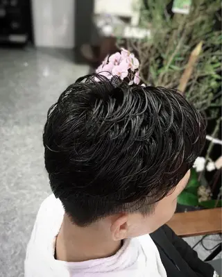 ショート カラー パーマ メンズ Hair design Na.B所属・ジユン 지윤のヘアスタイル