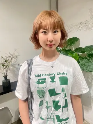 ミディアム カラー ウルフ/似合わせ レイヤー/RIHOのヘアスタイル