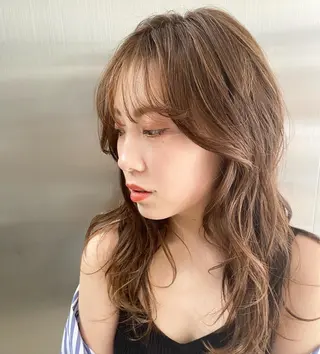 ロング カラー ホリイ ハルカのヘアスタイル