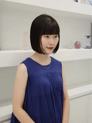 ショート カラー 🌱ぱつっと/ボブ 🌱のヘアスタイル