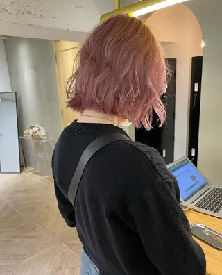 ミディアム カラー ハイトーン大得意 ×レイヤー🕊aiのヘアスタイル