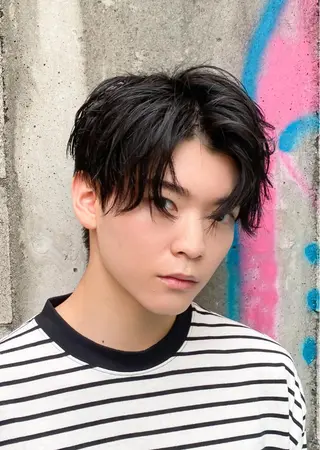 ショート カラー パーマ メンズ MENS  FEEL南森町所属・佐藤 達郎のヘアスタイル