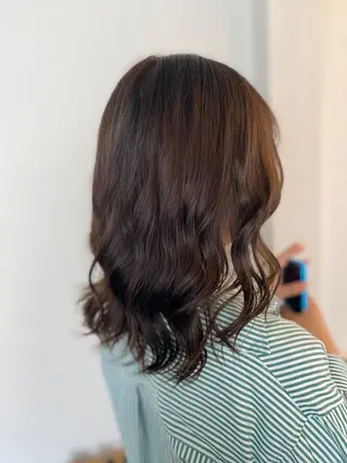 ミディアム カラー ヘアアレンジ DANY🦋名駅✂︎ 艶髪/透明感カラーのヘアスタイル