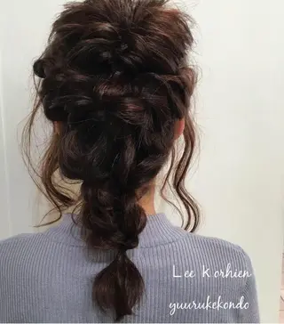 ミディアム ヘアアレンジ _WHITE高槻所属・_WHITE高槻店 yusukeのヘアスタイル