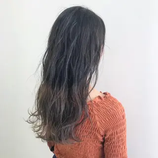 セミロング カラー ヘアアレンジ 店長 大方康暉のヘアスタイル