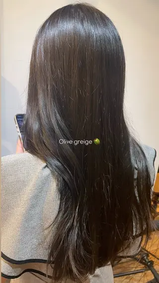 ロング カラー おくにし はなのヘアスタイル