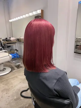 セミロング カラー Lute所属・ミタニ ナギサのヘアスタイル