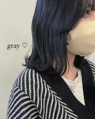 ミディアム カラー mizuho🐈⬛ 艶髪¦ダークトーンのヘアスタイル