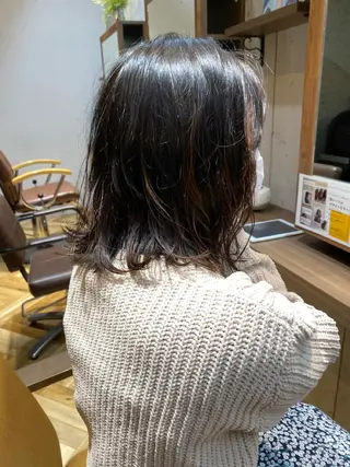 ミディアム パーマ 美髪改善・ブリーチ tadasuke⭐️のヘアスタイル