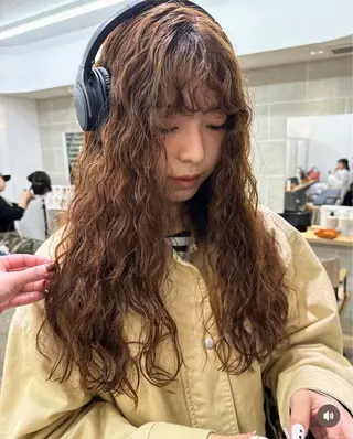 ロング パーマ パーマ♡ ひなたのヘアスタイル
