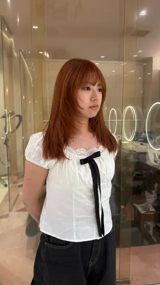 ロング カラー maison mile所属・mile akari 恵比寿駅徒歩3分のヘアスタイル