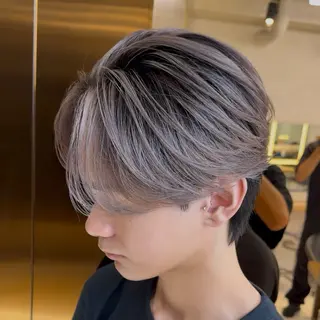 カラー バレイヤージュ 🌈 ハイシマ ユウイのヘアスタイル