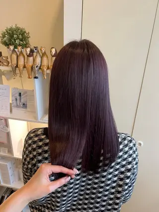 セミロング カラー 竹添 有梨沙のヘアスタイル