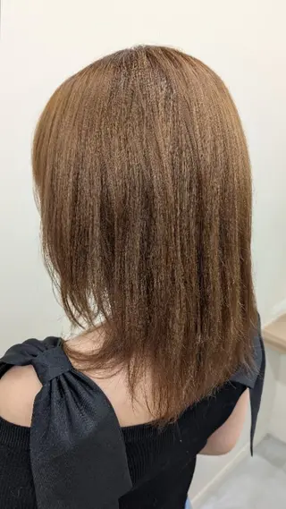 ミディアム カラー 藤村 優のヘアスタイル