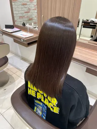 セミロング パーマ 菊池 遼/透明感 /韓国レイヤー/艶感のヘアスタイル