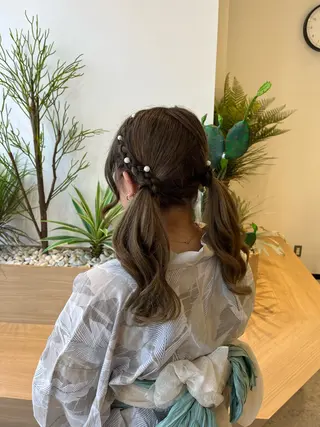 ヘアアレンジ 寒色 ♡ レイヤー ┊︎miyuのヘアスタイル