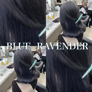 セミロング 寒色＆ブリーチ特化 寒色MiOのヘアスタイル