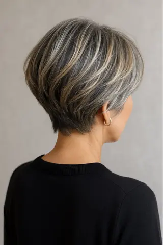 ショート カラー ヘアメイクアース浦和店所属・【白髪ぼかし】 矢内　夏輝のヘアスタイル