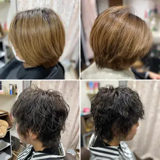 ショート パーマ ゴトウ エイイチのヘアスタイル