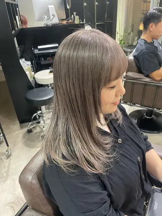 カラー ブリーチ✨ハイライト 透明感カラー/アヤノのヘアスタイル