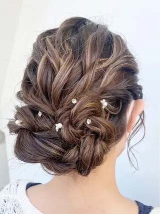 セミロング 艶ピンク*ヘアセット 🌙shioriのヘアスタイル