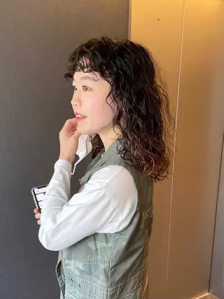 ミディアム カラー パーマ ヘアアレンジ メンズ tatsumi/ボブ ウルフ/レイヤーのヘアスタイル