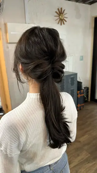 ロング カラー フリーランス所属・韓国ヘア レイヤー くびれヘアMATSUのヘアスタイル