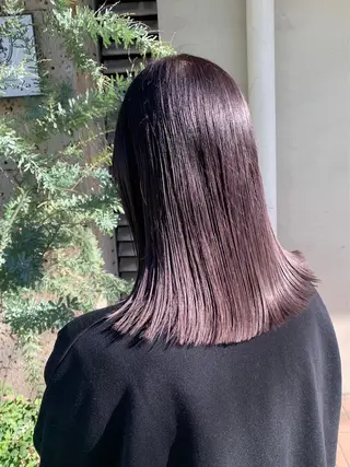 セミロング カラー レイヤーカット🐺 hina🩶のヘアスタイル