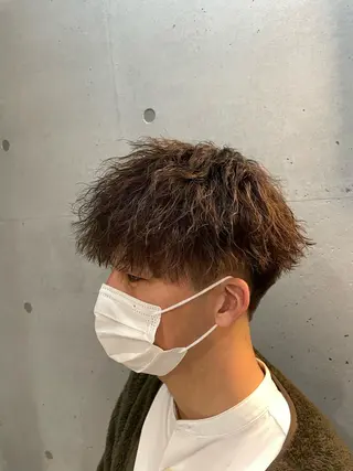 ショート カラー パーマ メンズ 🔥メンズ超特化🔥 青木海斗のヘアスタイル