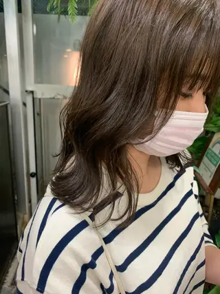 ミディアム log所属・ボブ/顔まわりカット 💫大澤奈緒美のヘアスタイル