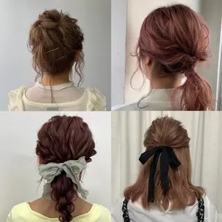 カラー ヘアアレンジ 🎀taro ブリーチなしカラーのヘアスタイル