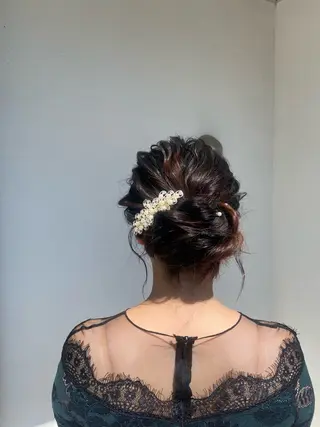 セミロング ヘアアレンジ TOTAL BEAUTY BREK藤枝店所属・. SHIZUKAのヘアスタイル