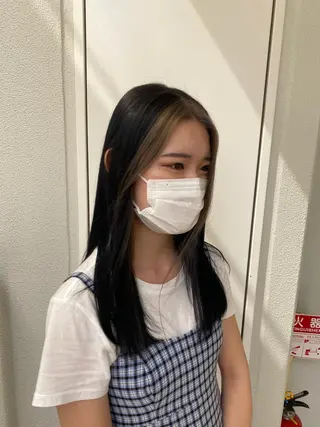 セミロング カラー ナチュラル/韓国💎 haruka 💎のヘアスタイル