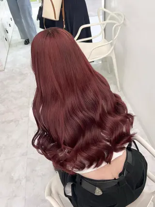ロング カラー 🎀🫧透明感 ピンクラベンダー💟のヘアスタイル
