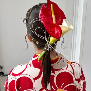 ミディアム ヘアアレンジ GrandStory SHIBUYA所属・卒業式お呼ばれ🕊️ ヘアセット✴︎ミキのヘアスタイル