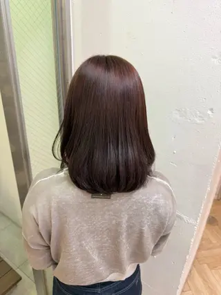 ミディアム 🍒透明感カラー/ レイヤー🍒くるみのヘアスタイル