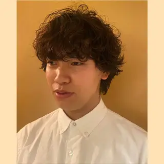 ショート メンズ Aust hair Stella新宿所属・Yuki☺︎パーマ レイヤーカットウルフのヘアスタイル
