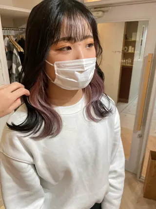 セミロング カラー akane .のヘアスタイル