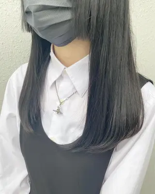 ロング カラー 後藤紗英/髪質改善 /オリーブベージュのヘアスタイル