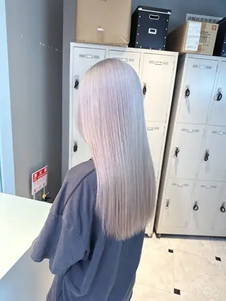 ロング カラー ハイトーン/韓国 レイヤー/るか🎀のヘアスタイル